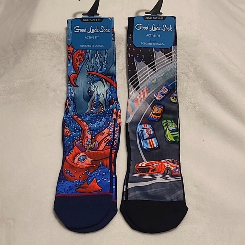 2 Pair Socks, creative designs, super soft